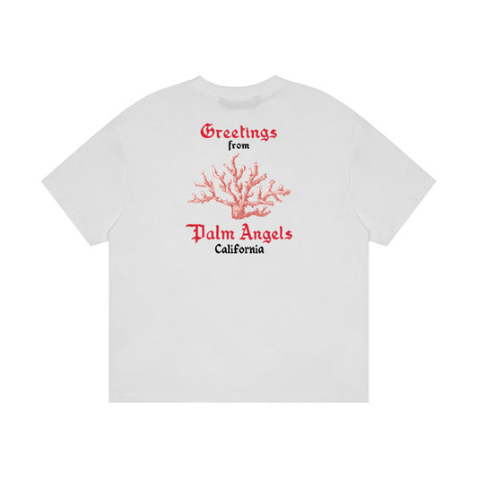 Palm Angels Coral Pattern Printing T Shirt