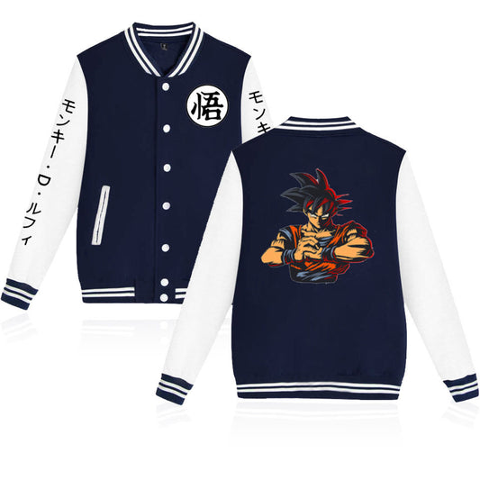 Dragon Ball Z Son Goku Anime Print Hoodie Baseball Jacket