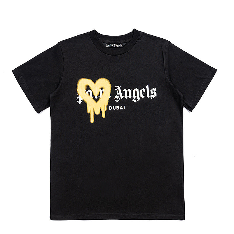 Palm Angels Love Dissolved Graffiti Letter Printing T Shirt