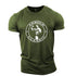 Fitness Sports Loose Printed Casual T-shirt Gym T Shirt