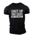 Muscle Workout Cool Letters Athletic Clothing  T-shirt Gym T Shirt