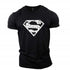 Sports Exercise Leisure Breathable Vintage Print Superman  Fitness T-shirt Gym T Shirt