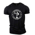 Fitness Sports Loose Printed Casual T-shirt Gym T Shirt