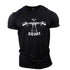 Fitness T-shirt Men's Mottled Pattern Letters Gym T Shirt