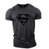 Sports Exercise Leisure Breathable Vintage Print Superman  Fitness T-shirt Gym T Shirt