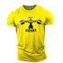 Fitness T-shirt Men's Mottled Pattern Letters Gym T Shirt