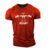 Fitness T-shirt Men's Mottled Pattern Letters Gym T Shirt