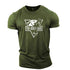 Wolf Head Printed Fitness Sports Cotton T-shirt Gym T Shirt