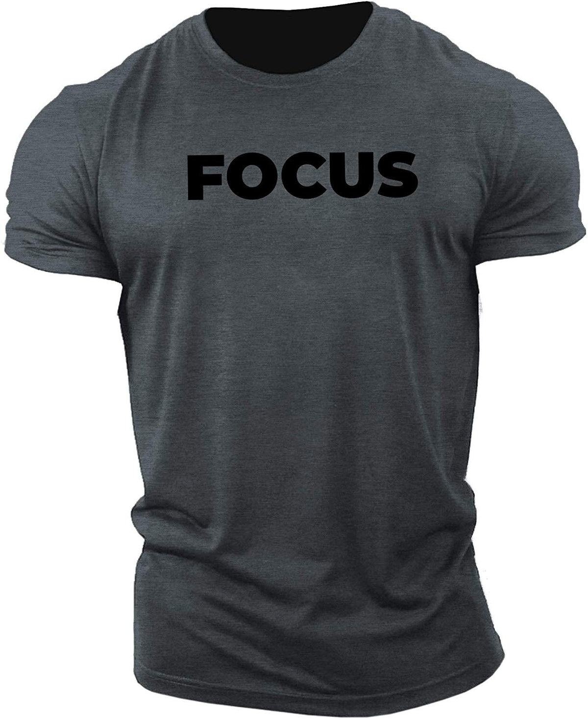 Sports Workout Casual Breathable Letters Focus Fitness T-shirt Gym T Shirt