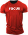 Sports Workout Casual Breathable Letters Focus Fitness T-shirt Gym T Shirt