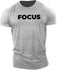 Sports Workout Casual Breathable Letters Focus Fitness T-shirt Gym T Shirt