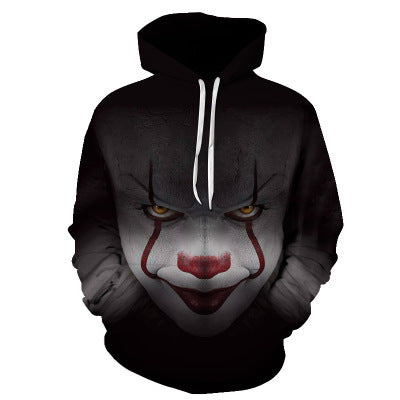 Halloween New Stephen king's it 3D Sweater digital printing Unisex hooded fir sweater joker - product image 4