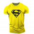 Sports Exercise Leisure Breathable Vintage Print Superman  Fitness T-shirt Gym T Shirt