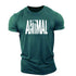 Muscle Leisure Brothers Fitness Exercise T-shirt Running Letters Animal Gym T Shirt