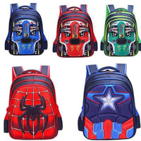 Marvel spider super hero Schoolbag  kindergarten 3d Car backpack