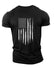 American Flag Logo Fitness Short Sleeve T-shirt Gym T Shirt