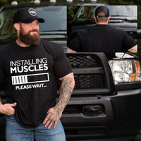 Men's Fitness Muscle Brother Short Sleeve T-shirt Gym T Shirt