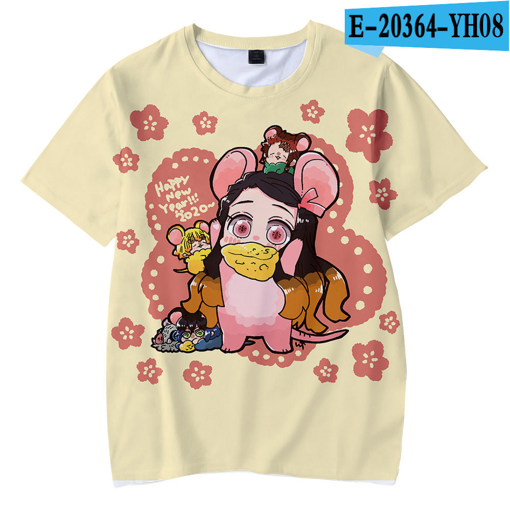 Kimetsu No Yaiba 3d T Shirt Demon Slayer T-shirt