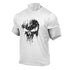 Fitness T-shirt Men's Cotton Round Neck Printed Slim Fit Gym T Shirt