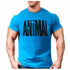 Muscle Leisure Brothers Fitness Exercise T-shirt Running Letters Animal Gym T Shirt