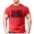 Muscle Leisure Brothers Fitness Exercise T-shirt Running Letters Animal Gym T Shirt