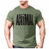 Muscle Leisure Brothers Fitness Exercise T-shirt Running Letters Animal Gym T Shirt