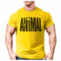 Muscle Leisure Brothers Fitness Exercise T-shirt Running Letters Animal Gym T Shirt