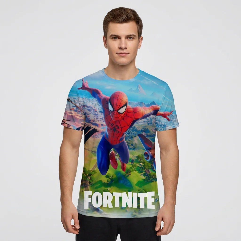 Spiderman Fortnite T-shirt Model Shot