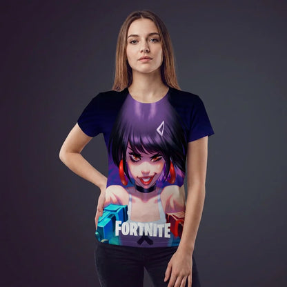 Anime Girl Fortnite T-shirt Model Shot