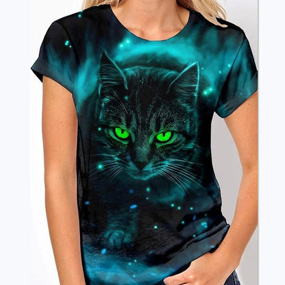 Women 3D Cat Printed T Shirts - product image 77