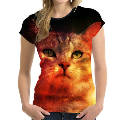 Women 3D Cat Printed T Shirts - product image 67