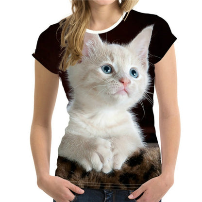 Women 3D Cat Printed T Shirts - product image 2