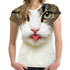 Women 3D Cat Printed T Shirts