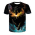 Fitspi Wolf 3D Print Cool T-shirt   animal Fashion t shirt