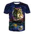 Fitspi Wolf 3D Print Cool T-shirt   animal Fashion t shirt