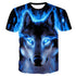 Fitspi Wolf 3D Print Cool T-shirt   animal Fashion t shirt