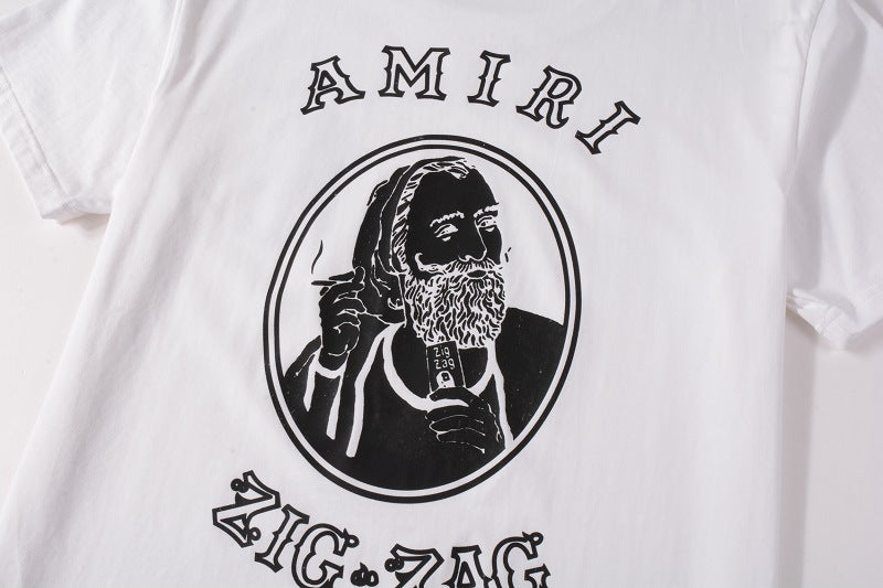 Amiri Cotton Casual Character Letter Printed T Shirt