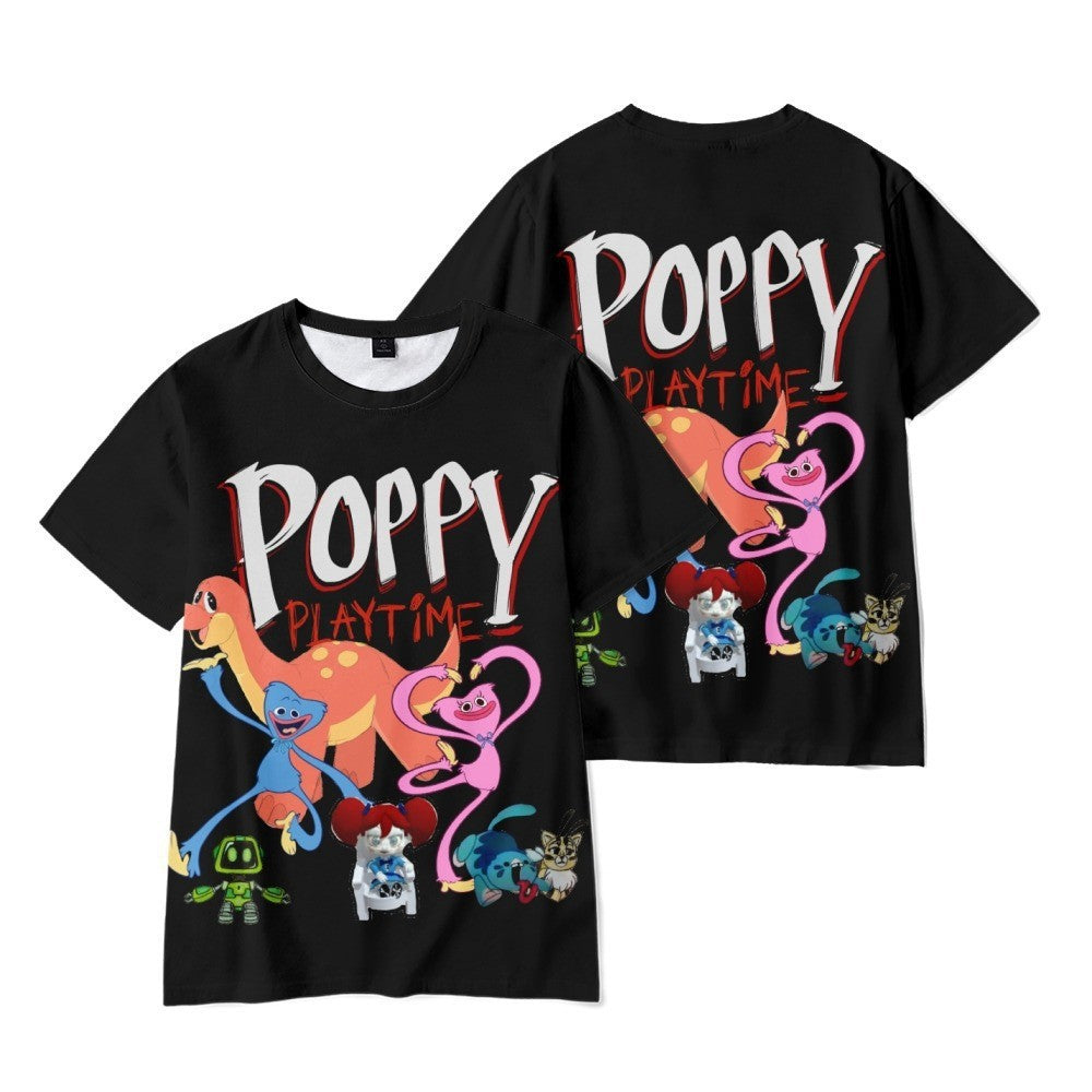 Poppy Playtime Bobby's Game Time 3d Printing Stylish Round Neck Short Sleeve T-shirt Unisex T Shirt