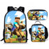 Minecraft schoolbag three-piece set lunch bag pencil case backpack set