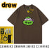 DREW HUSSRY Ninja smiley face loose  Justin Biber coupleins Pure cotton half sleevet T-shirt