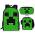 Minecraft schoolbag three-piece set lunch bag pencil case backpack set