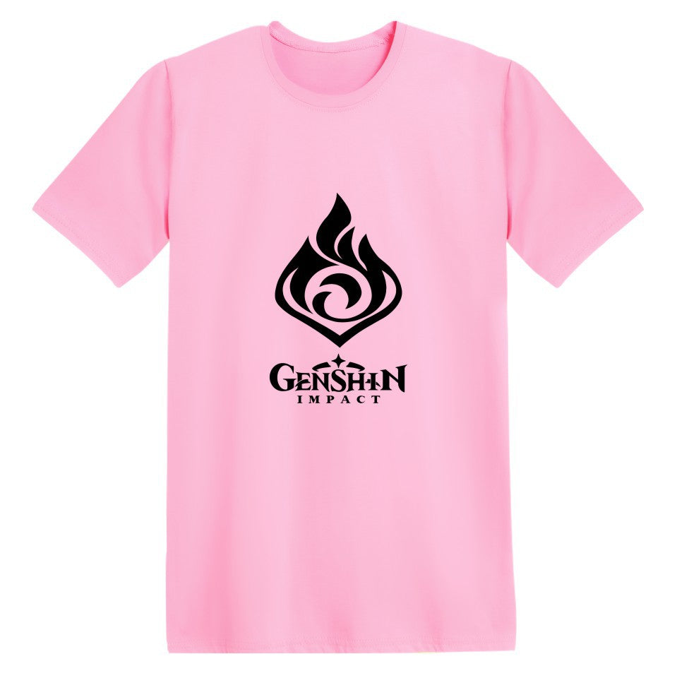 Genshin Impact Cotton Printed T Shirt Unisex T-shirt