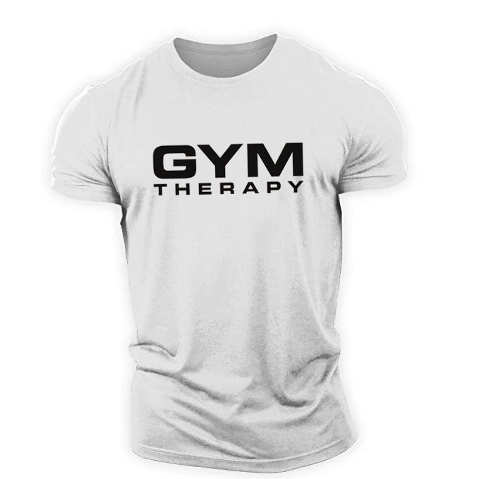 Gym Printed Cotton Exercise Short Sleeve Loose Collar Sports T-Shirt Gym T-Shirt - product image 13
