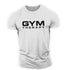 Gym Printed Cotton  Exercise Short Sleeve Loose Collar Sports  T-shirt Gym T Shirt