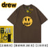 Drew Hussry Biber Distressed Smiley Face Printed T-shirt