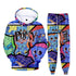 Poppy Playtime Bobbi's Game Time Hoodie Sweater Casual Jogger Pants Two-piece Set