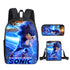 Sonic Schoolbag backpack lunch box pencil cases set