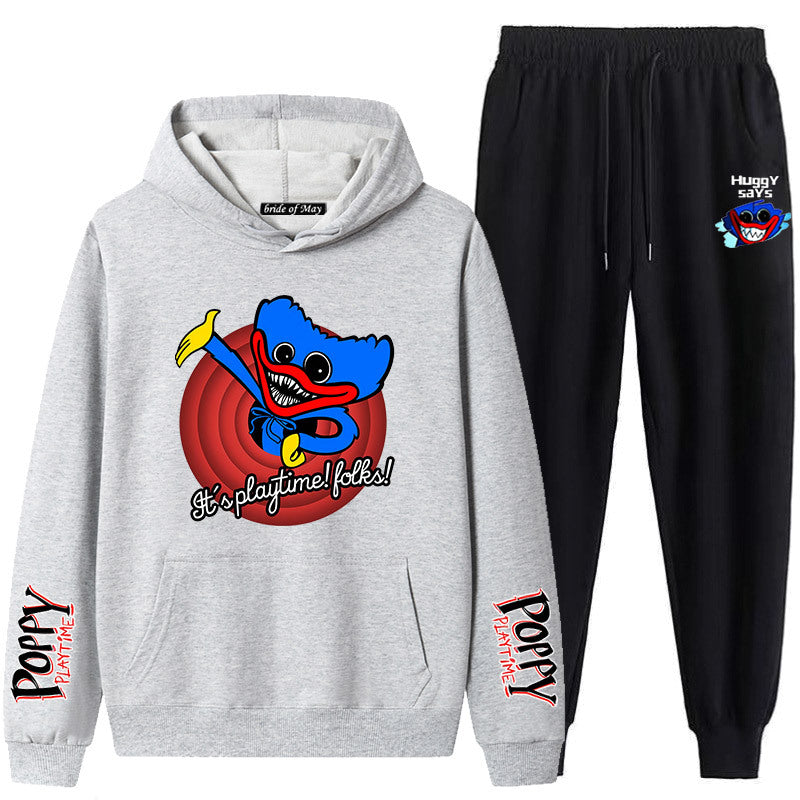 Poppy Playtime Bobby's Game Time Hoodie Brushed Hoody Sweatpants Suit Set