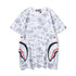 Bape Ape Shark Printed T Shirt