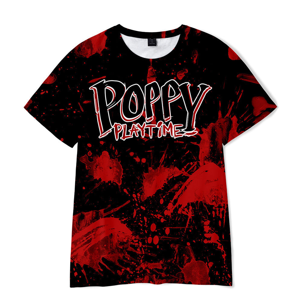 Poppy Playtime Bobby's Game Time 3d Printing Stylish Round Neck Short Sleeve T-shirt Unisex T Shirt
